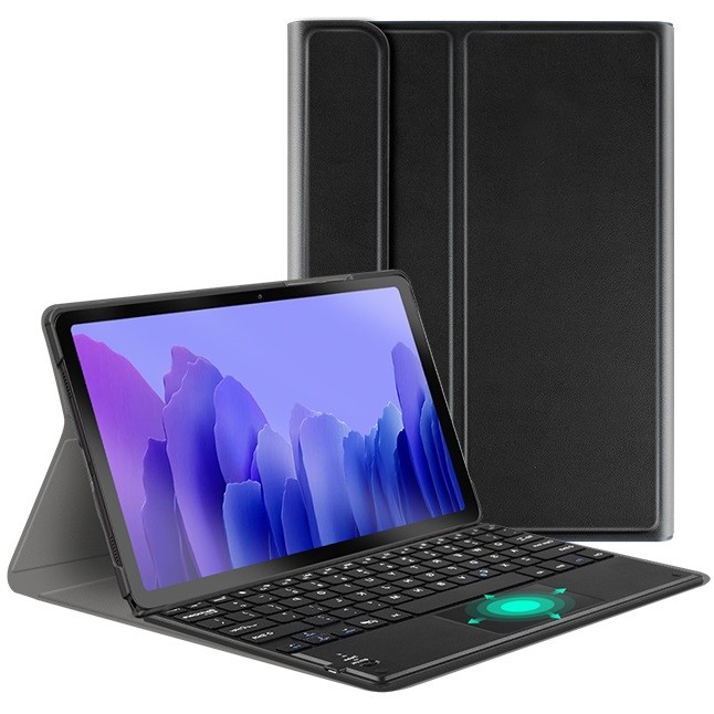 Samsung Galaxy Tab S9 Ultra 14.6 SM-X910 / X916B, Bluetooth billentyűzetes, mappa tok, Touch Pad, mágneses rögzítés, Wooze Simple Touch, fekete (139561)