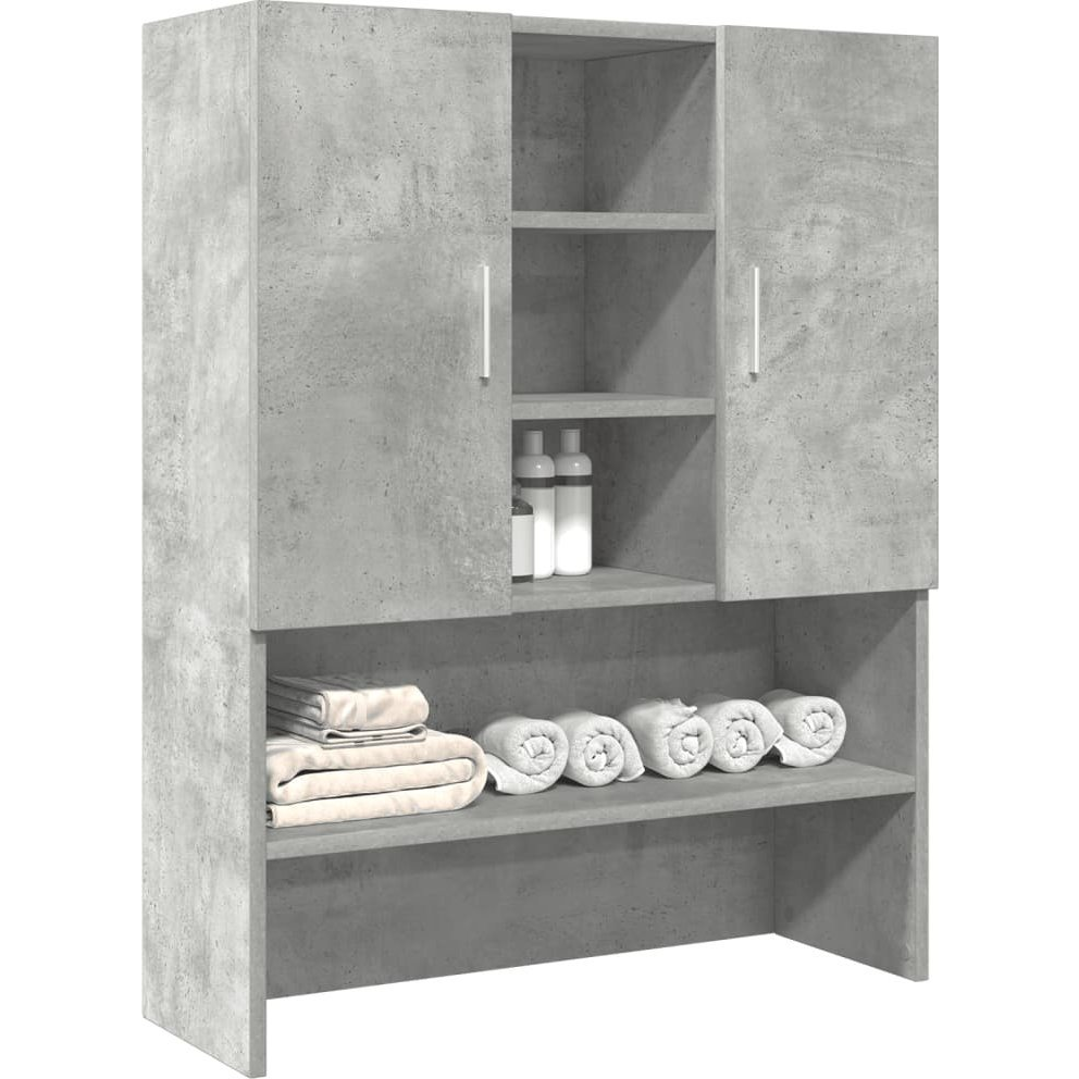 betonszürke mosógépszekrény 70,5 x 25,5 x 90 cm (856636)