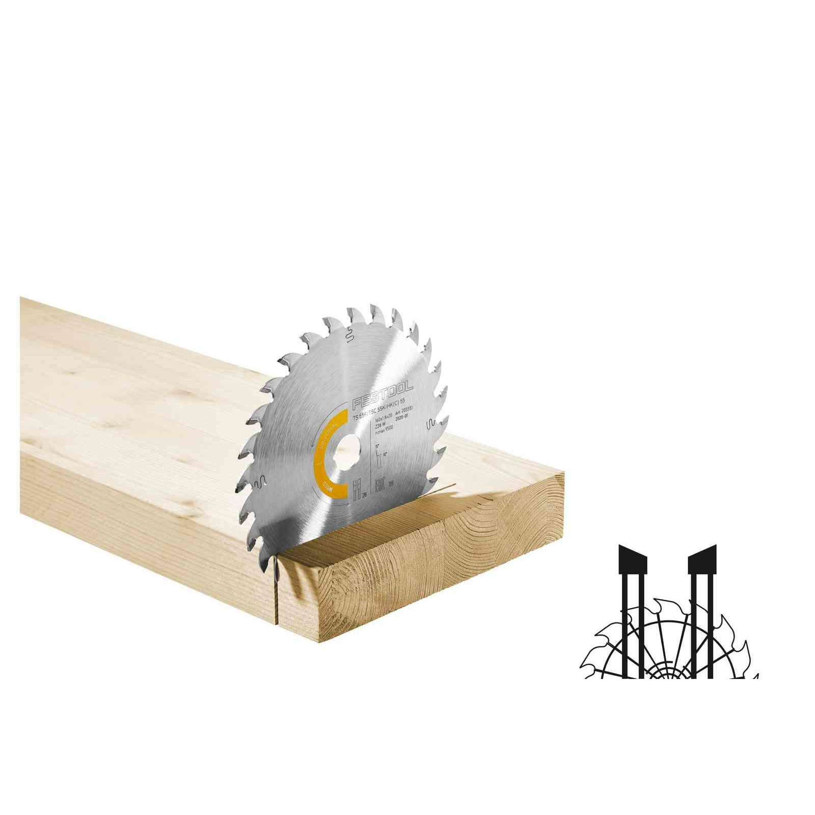 Festool Fűrésztárcsa HW 168x1,8x20 W28 (205764)