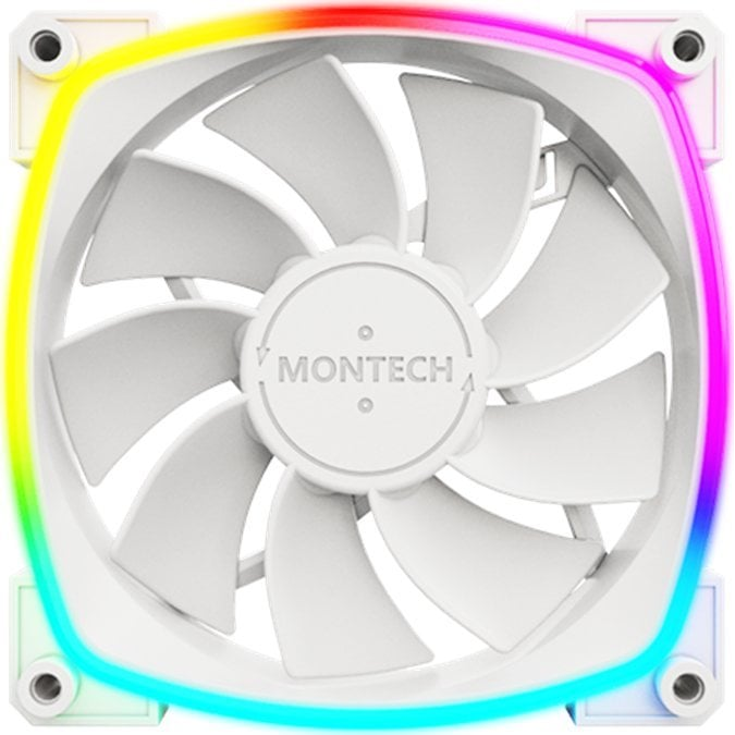 Montech RX120 120mm PWM RGB Rendszerhűtő ventilátor - Fehér (RX120 PWM W)