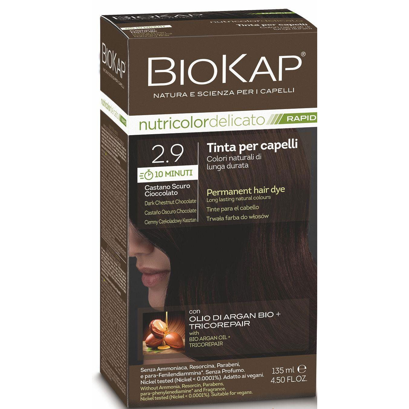 BIOKAP Delicato Rapid 2.9 Sötét csokoládé gesztenye 135 ml (8030243015242)