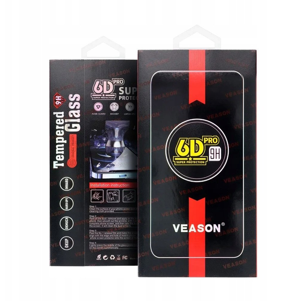 SZKŁO 6D DO SAMSUNG GALAXY S25 ULTRA SZKŁO PROFILOWANE HARTOWANE FULL COVER CZARNA RAMKA