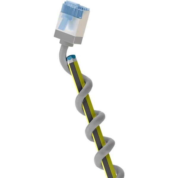goobay LAN-Kabel CAT6A 0,5m grau