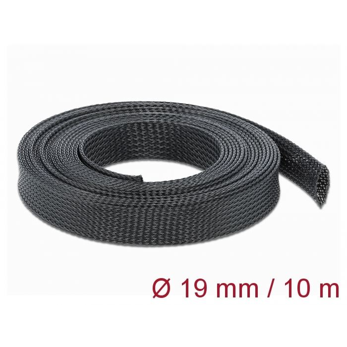 Delock fonott kábelharisnya fekete (18903) (Delock18903)