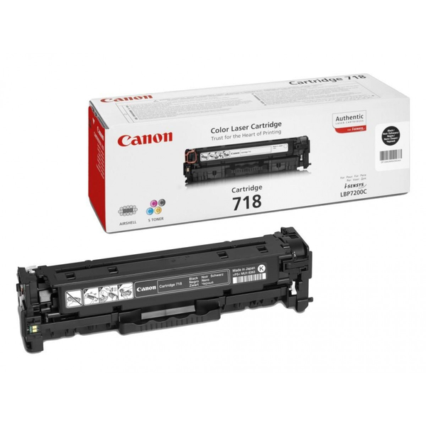 Canon CRG-718 Bk Cartouche de toner 1 pièce(s) Original Noir