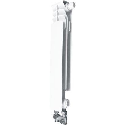 KFA Element grzejnik aluminiowy prawy G 500 F/D zasilanie dolne + zespół przyłączy prostych 50 x 50mm zasilane krzyżowe (878-051-44)