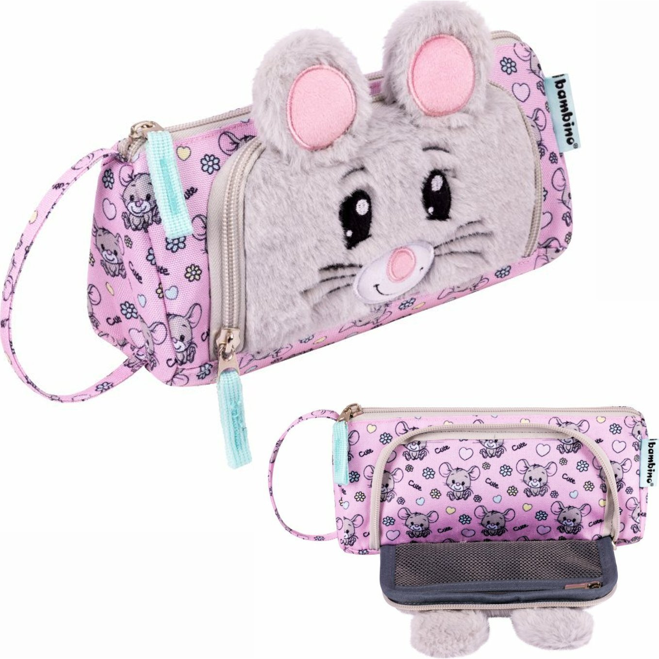 Majewski Egérkés Szőrmés Tolltartó és Neszeszer - Bambino (5903235663796)