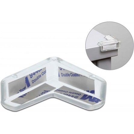 DELOCK Kantenschutz selbstklebend 40x40x13 mm transparent