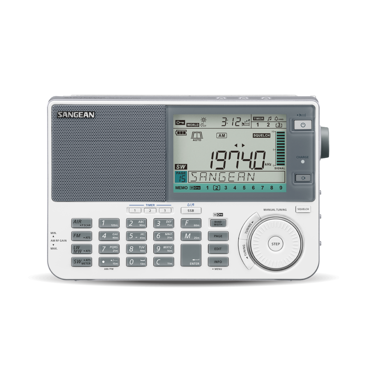 Sangean ATS-909 X2 Hordozható FM / SW / MW / LW Rádió - Fehér (ATS-909 X2 WHITE)