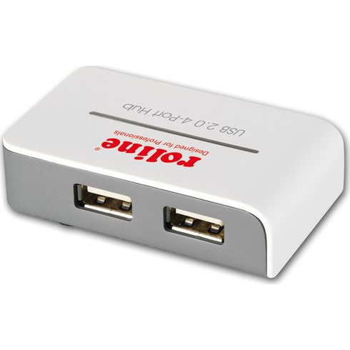Roline 4 port USB kombinált hub Fehér