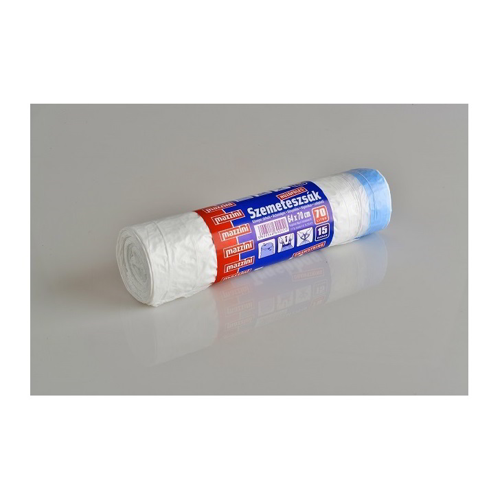 Mazzini Húzófüles szemeteszsák 70 l (15 db / tekercs) - Fehér (104150)