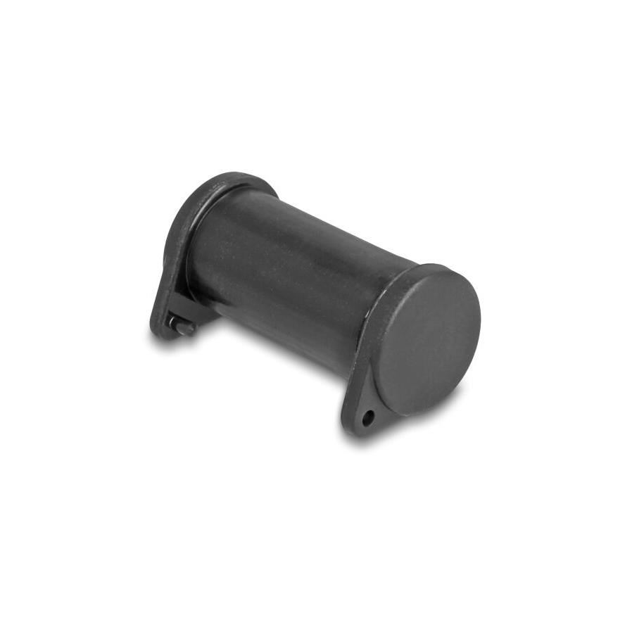 Delock DL4 portakaró apa és anya csatlakozókhoz, szilikon, 2-részes, fekete 10 db.-os szett (60671) (60671)