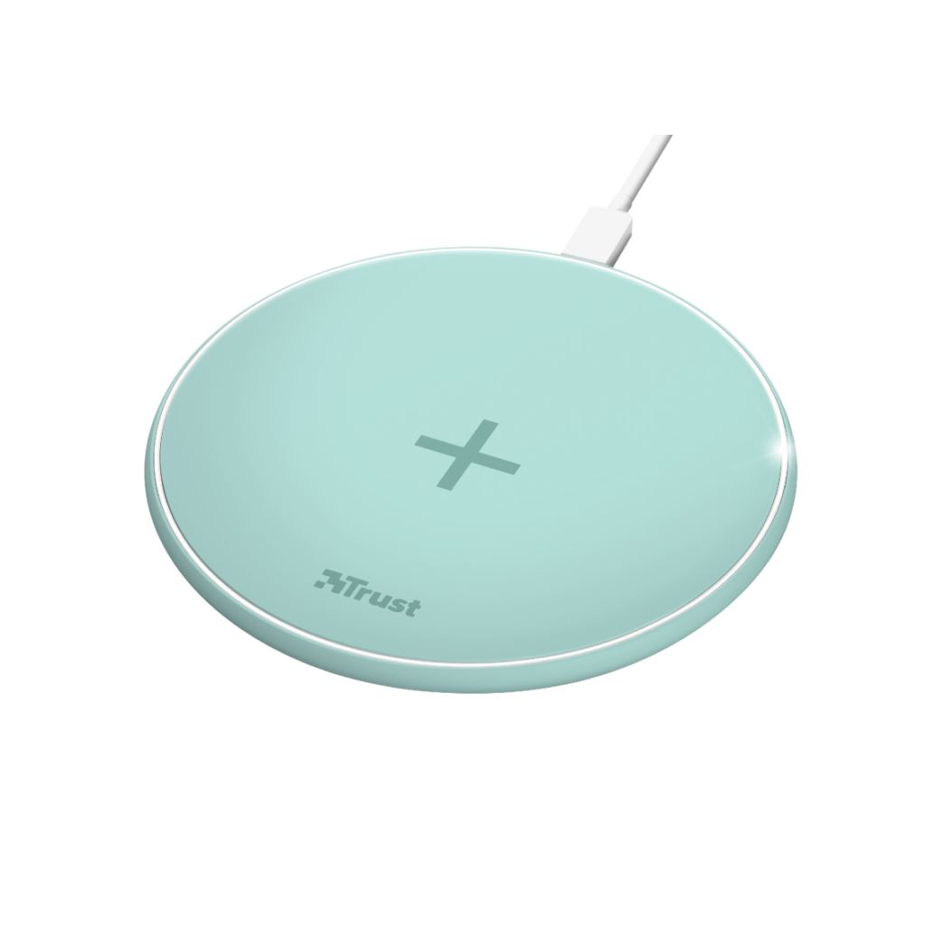 Trust Qylo vezeték nélküli gyorstöltő 7.5/10W mentaszínű (23865) (t23865)