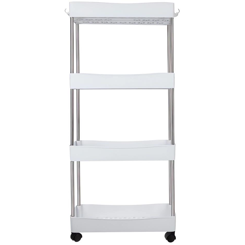 Ruhhy 24291 Shelf on wheels, 4 shelves, white (00024291)