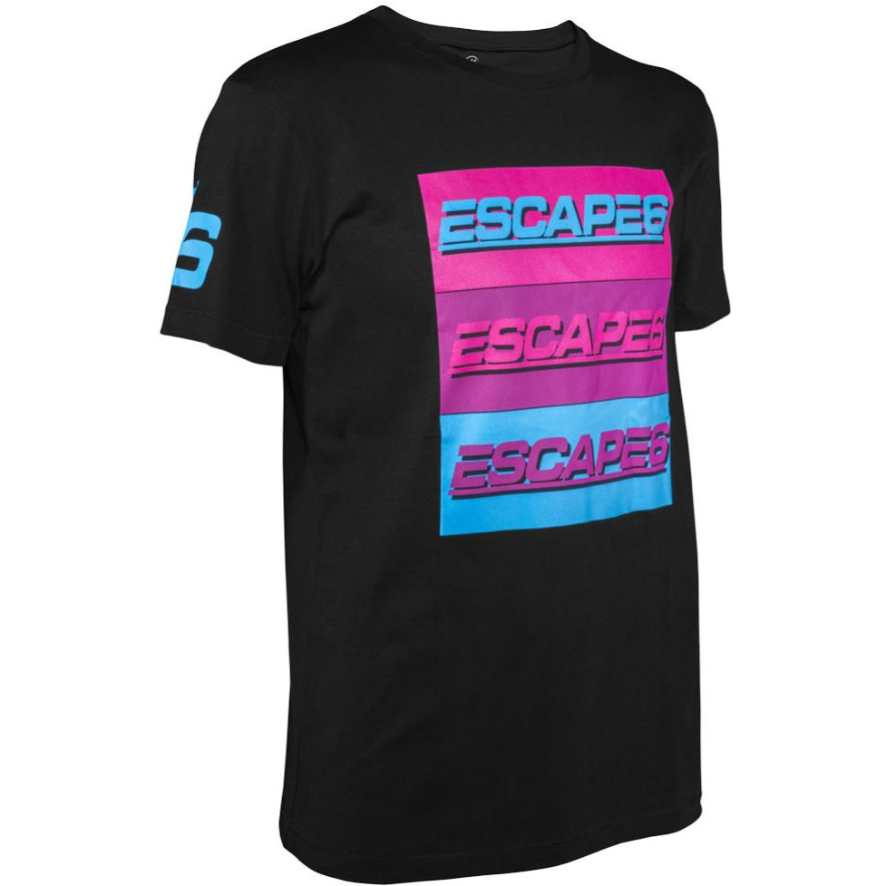 Escape6 Uniszex póló, fekete-rózsaszín, S (escswg-3chl1s)
