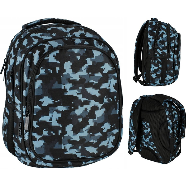 Starpak Terepmintás Ergonomikus Iskolatáska - Kék Moro