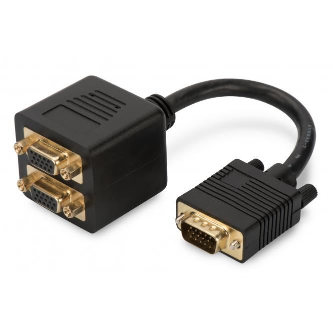 Assmann VGA Monitor Y-splitter kábel (AK-310400-002-S) (AK-310400-002-S)