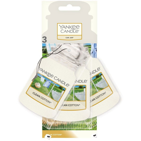 Yankee Candle Set de odorizante auto cu flori de bumbac Car Jar® - 3 piese