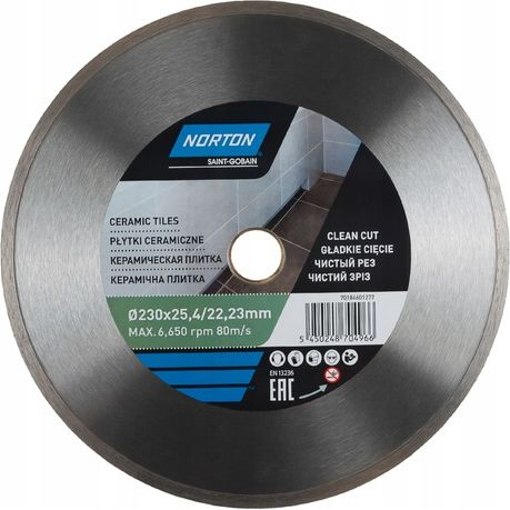 Norton Clipper tarcza diamentowa do ceramiki 230x22,2mm (70184601277)