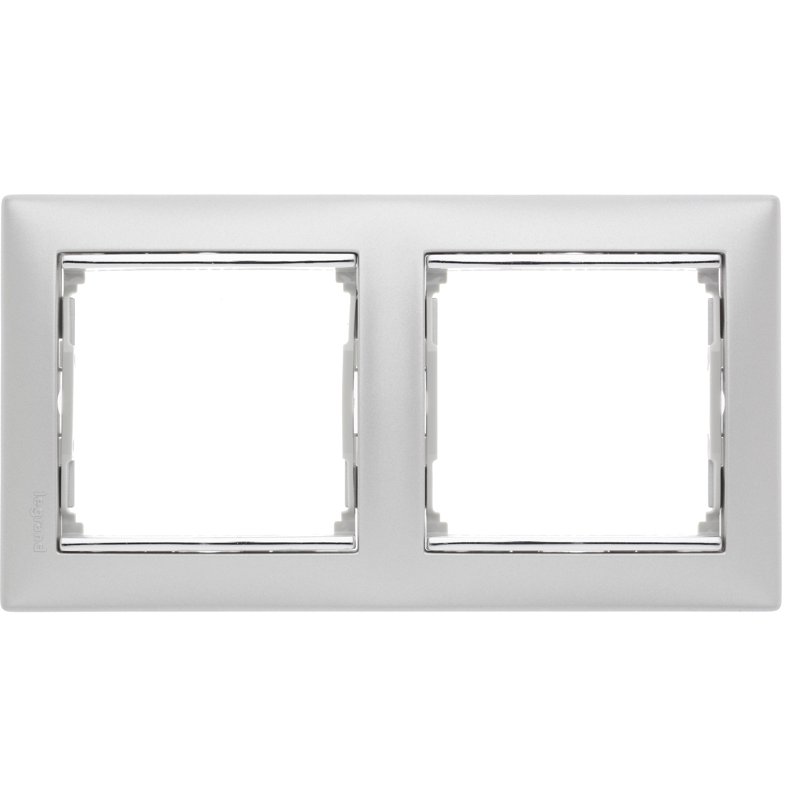 Legrand 770352 Valena alumínium/ezüst 2-es vízszintes keret (770352)