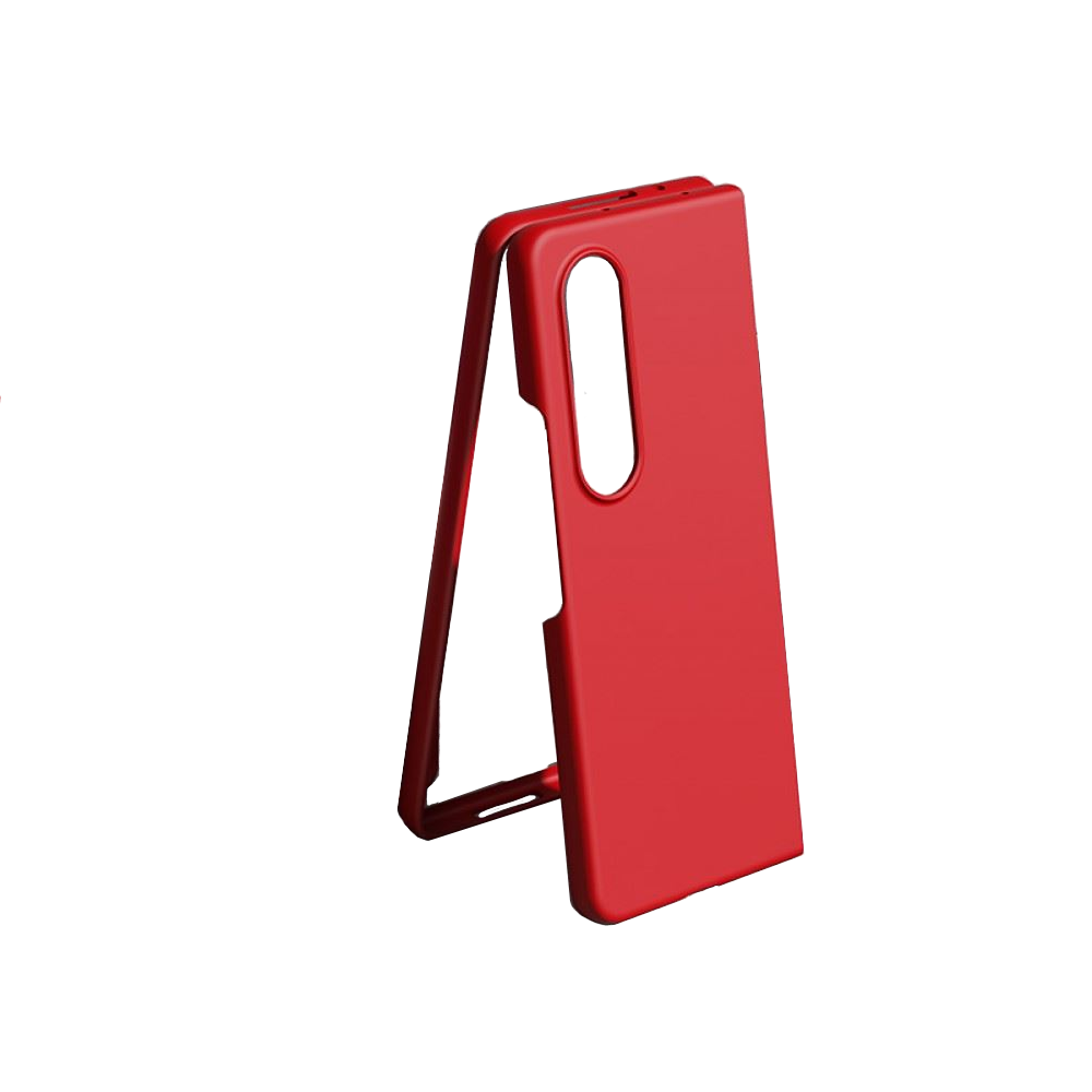 Cellect Samsung Z Fold 4 Gumírozott PC hátlap tok Piros (CEL-RUB-ZFOLD4-R) (CEL-RUB-ZFOLD4-R)