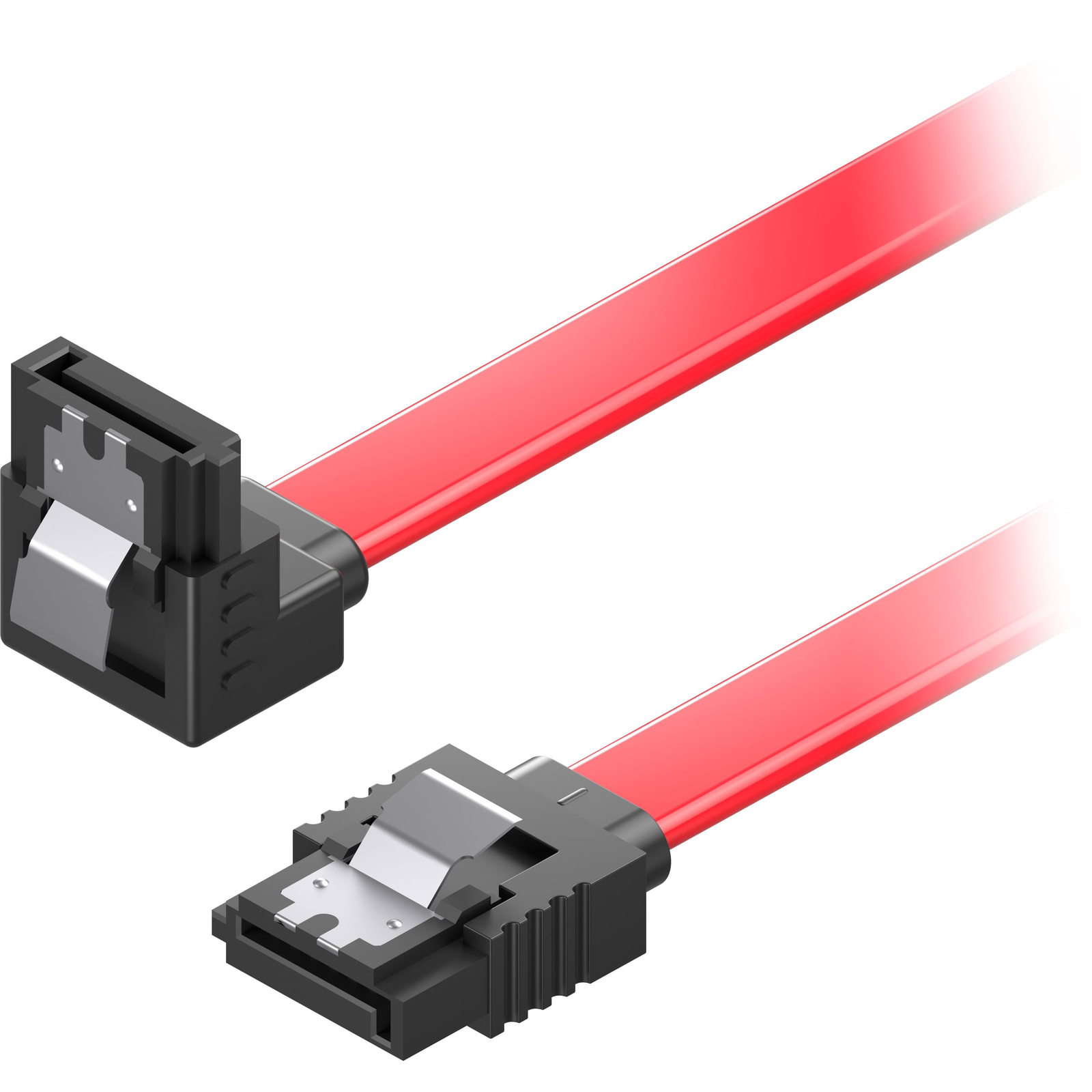 AlzaPower SATA 3.0 6Gbps 90° 0,5m piros (APW-CBSA3905R)