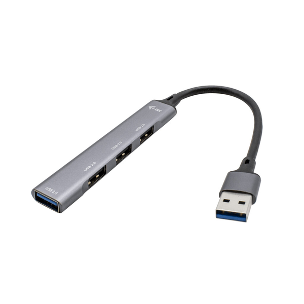 i-tec Metal U3HUBMETALMINI4 interface hub USB 3.2 Gen 1 (3.1 Gen 1) Type-A Metallic