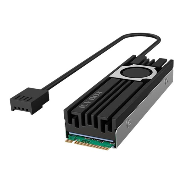 ICY BOX IB-M2HSF-703 Disk SSD Tepelná jímka / chladič 2 cm Černá, Šedá 1 kusů