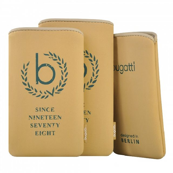 Bugatti 07873 SlimCase raffia védőtok SL méret - Barna