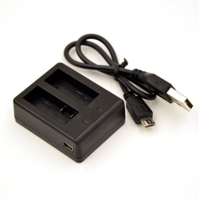 SJCAM SJ4000/SJ5000/M10 kettős töltő (SJCAM SJ4000&SJ5000&M10 charger with cab)