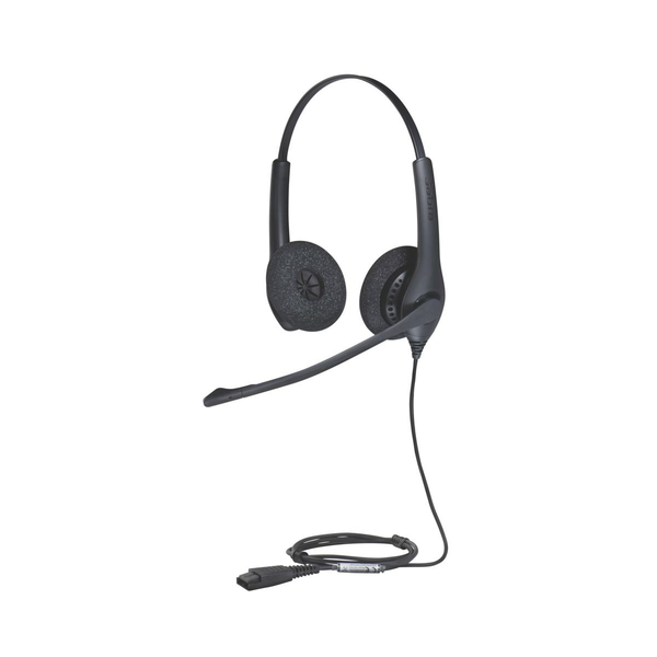 Jabra Biz 1500 Duo QD Headset Ledningsført Kontor/Callcenter Bluetooth Sort