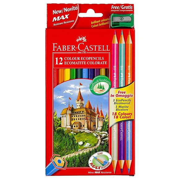 Faber-Castell 12+3 darabos színes ceruza készlet (110312) (F110312)