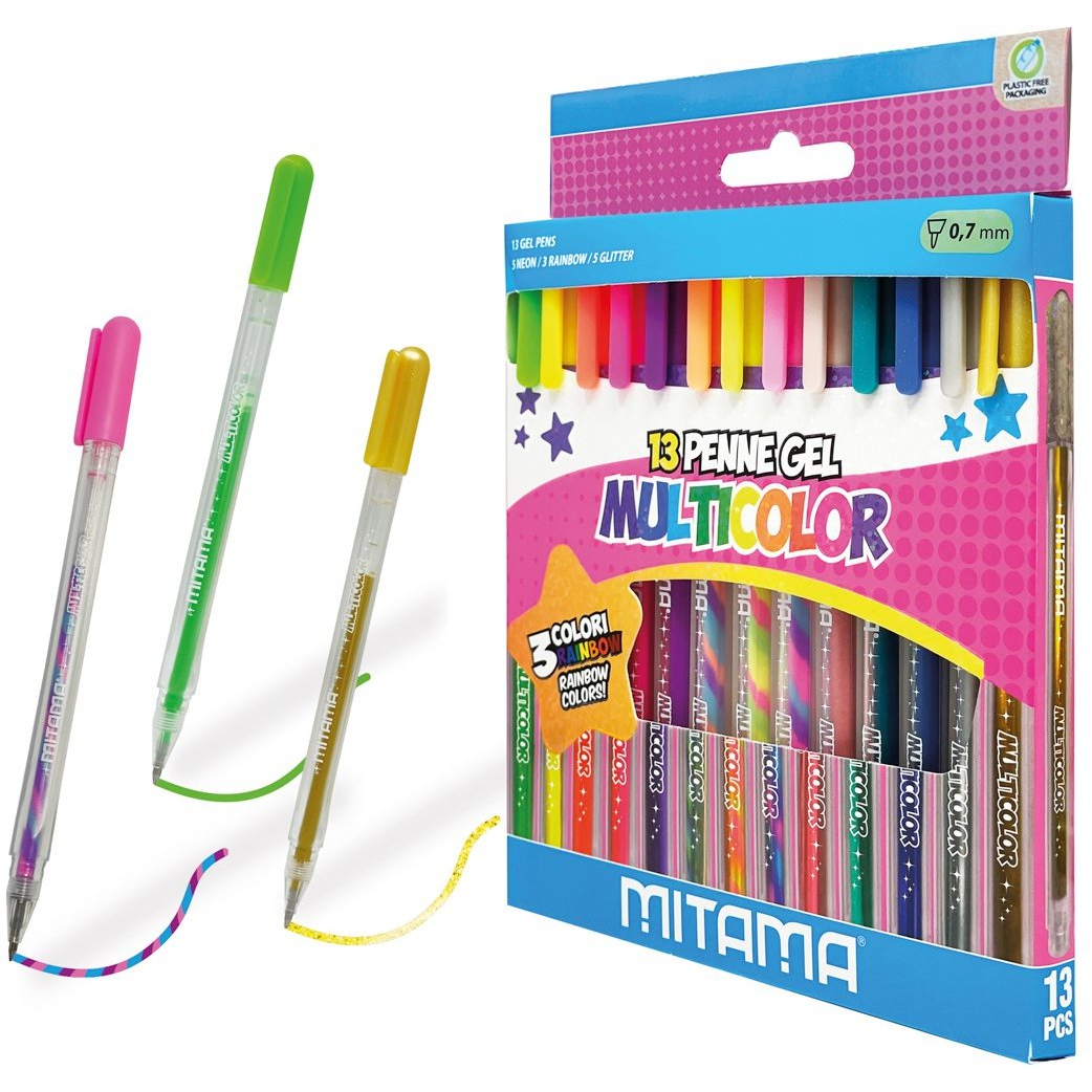 MITAMA Glitter-Fluo-Rainbow - sada 13 ks (63818)