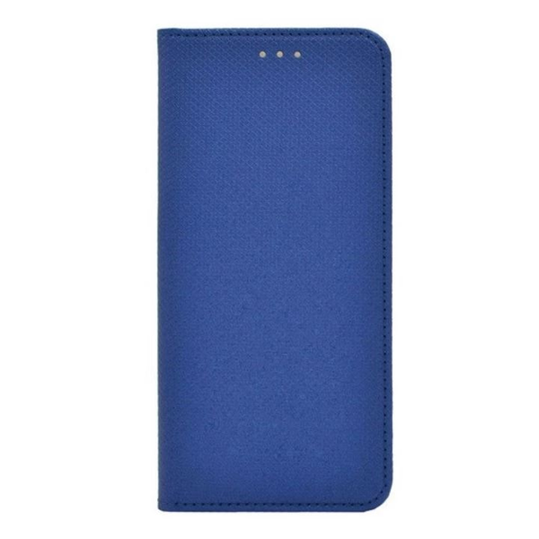 Калъф за Samsung Galaxy S24 (SM-S921) Gigapack стоящ, кожен ефект (преобръщане, странично отваряне, настолен държач, диамант) тъмно син, опаковка Gigapack