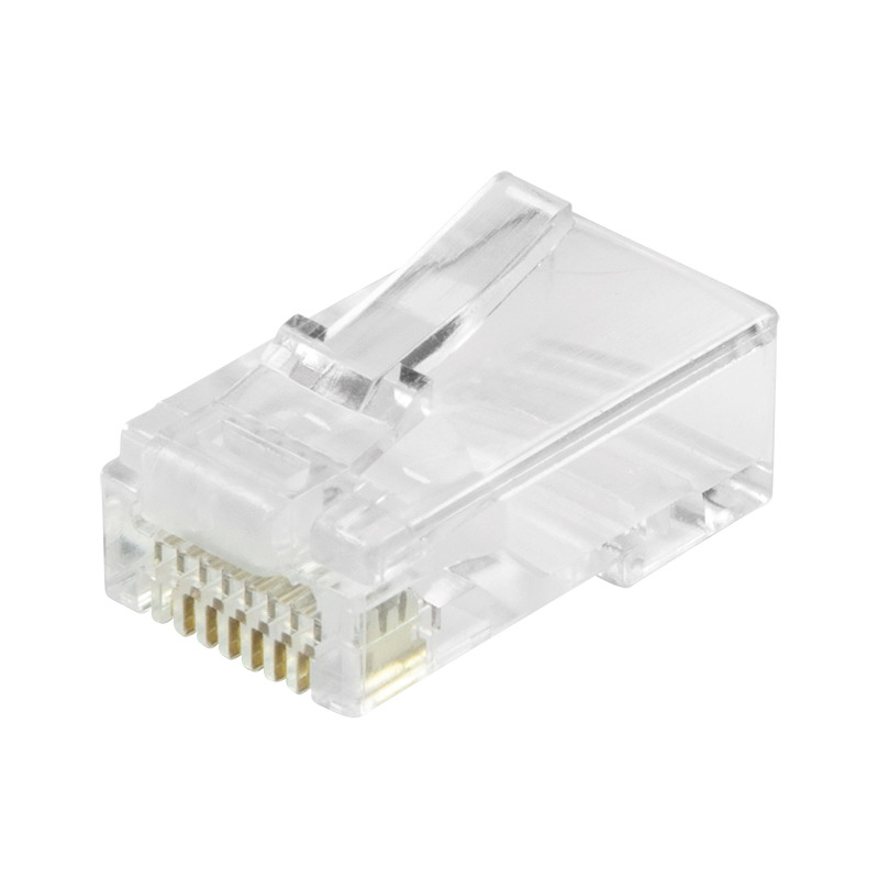 Logilink Moduláris csatlakozó, RJ45, nyitott előlappal, Cat.6 UTP, 50 db (MP0027) (MP0027)