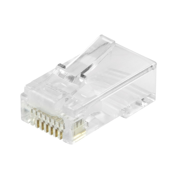 LOGILINK RJ45 modulární konektor, Cat.6, nestíněný, otevřený zepředu, 50