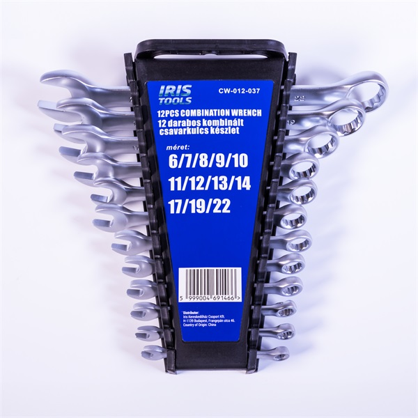 IRIS TOOLS CW-012-037 12 darabos kombinált csavarkulcs készlet (CW-012-037)