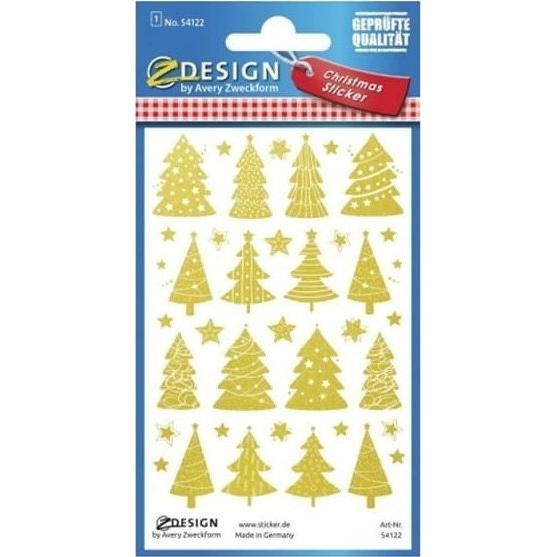 Avery 54122 1 ív karácsonyfa átlátszó fólián matrica (54122)