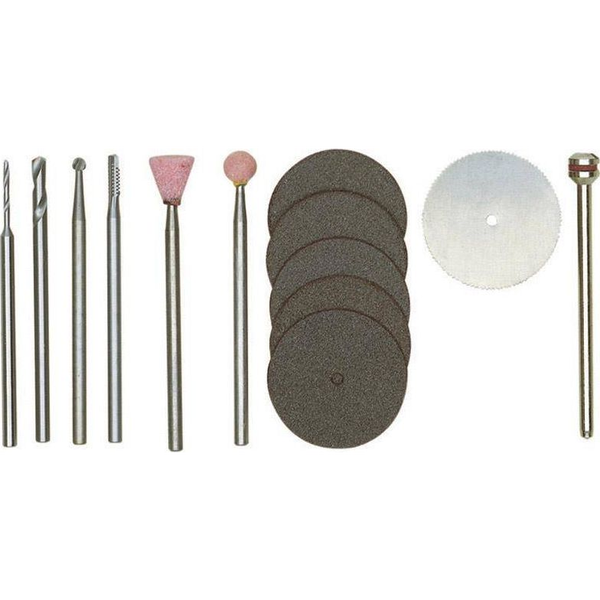 Proxxon Micromot 28910 13db-os modellező készlet, vegyes tartozékú csiszoló, vágó, maró, fúró készlet