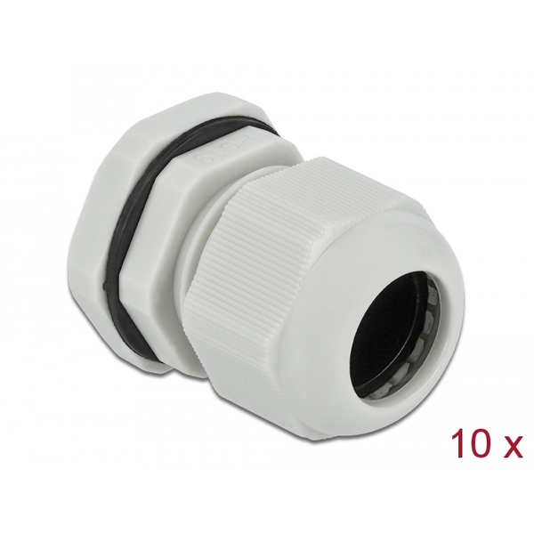 Delock PG19 tömszelence 10 db. szürke (60221)
