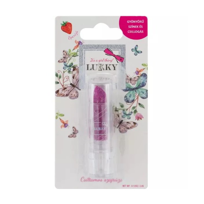 Lukky: Eper ízű csillámos szájrúzs - Magenta (T15384)