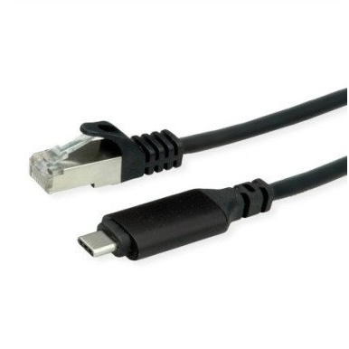ROLINE Konvertor USB 3.2 Gen 2 na Gigabit Ethernet, čierny, 1,5m