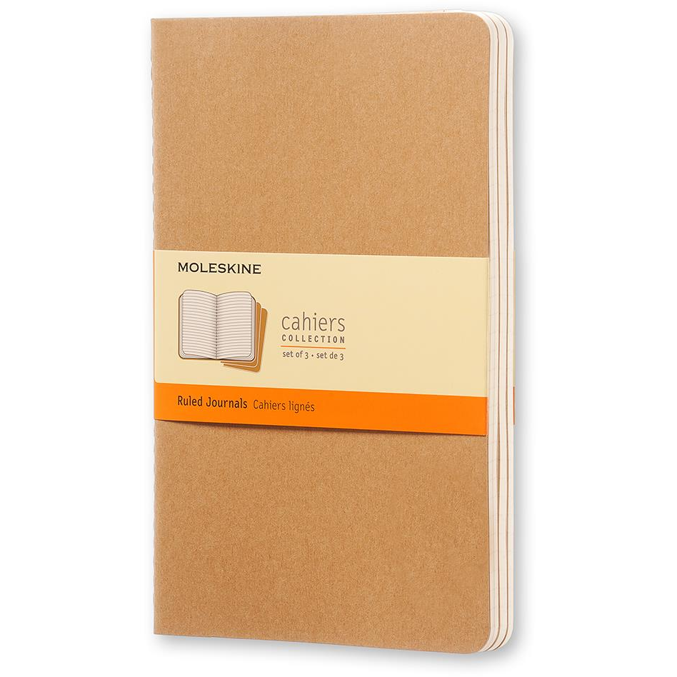 MOLESKINE Cahier L, barna - 3 darabos kiszerelésben (QP416)