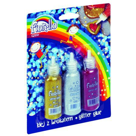 Fiorello Gr-Bk20B3 Folyékony Ragasztó - Glitteres, 3x20 ml, Többszínű (180670)
