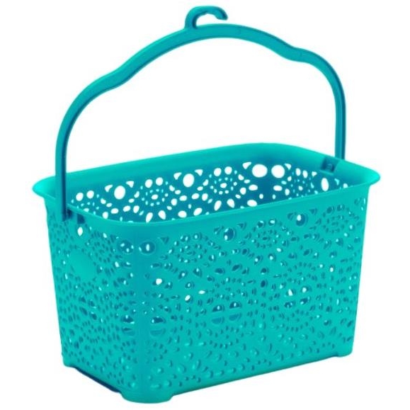 Mega Plast MONAKO csipesztartó kosár, 13×23,5×15,5 cm, türkiz (MAT27557)