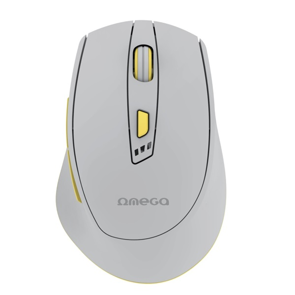 OMEGA OMC529RWGL Безжична мишка, Bluetooth 5.2, 2400 DPI, USB-C зареждане, сива