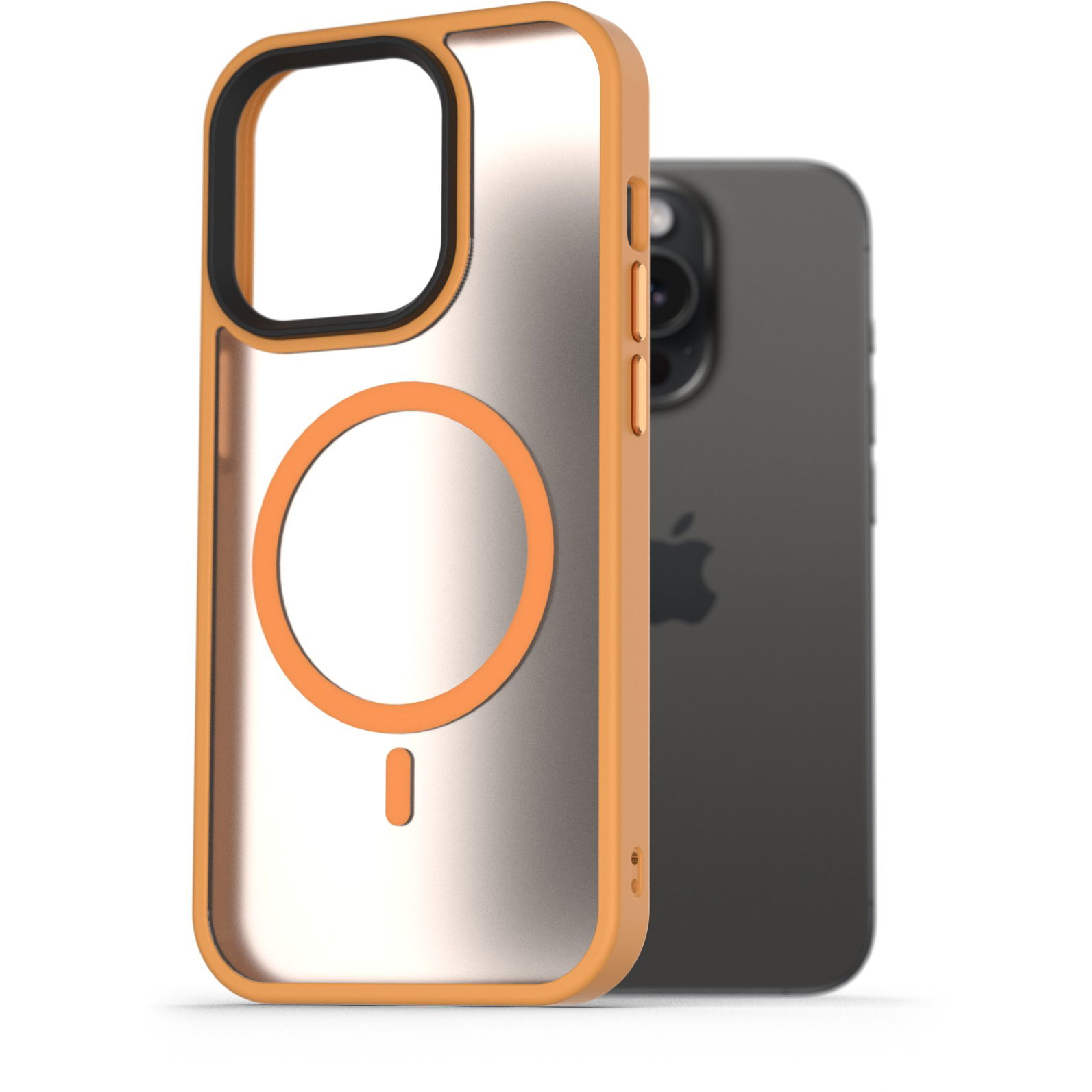 AlzaGuard Matte Case iPhone 15 Pro MagSafe sárga tok (AGD-PCMM18Y)