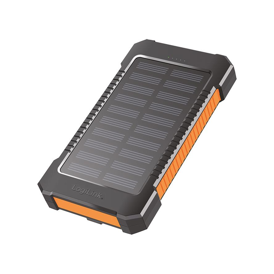 Logilink Napelemes power bank 6000 mAh, világítás, 2x USB-A (PA0289) (PA0289)