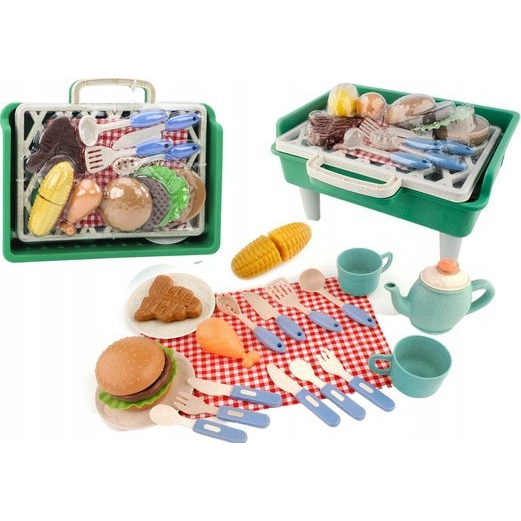 Barbecue Készlet Grill Étel Evőeszközök Tányérok Csésze 19156