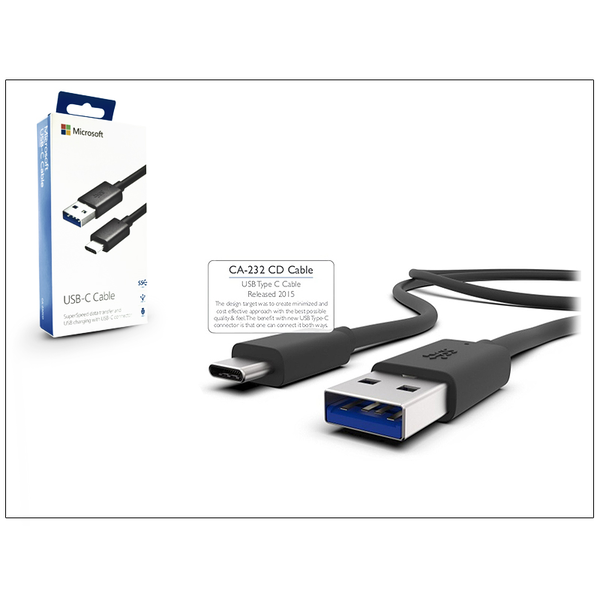 Microsoft CA-232CD USB 3.0 M - USB Type-C 3.1 M Adatkábel 1.2m Fekete